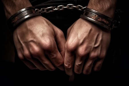 Mains enchaînées symbolisant l’innocence opprimée par l’injustice humaine - Jean 19:6
