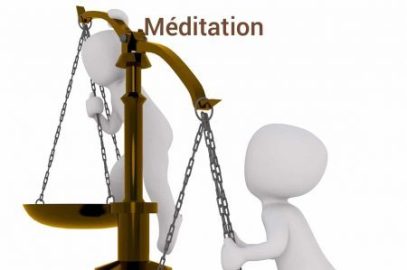 Balance de justice avec des hommes montant, symbole du jugement selon Ézéchiel 24:14.