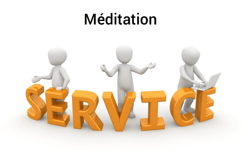 Trois personnages illustrant le service selon Luc 22:25-27